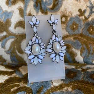 Blue Silver Dangle Earrings